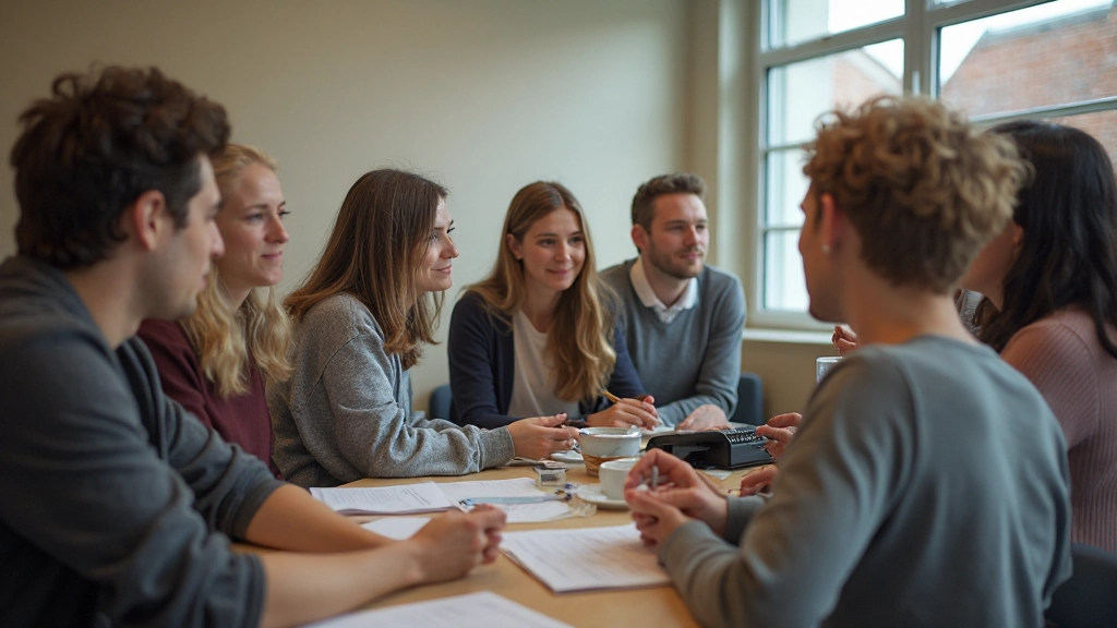 Studenten oefenen samen in de klas